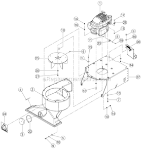 DebrisáBag Diagram and Parts List for WV190  Bear Cat Auger